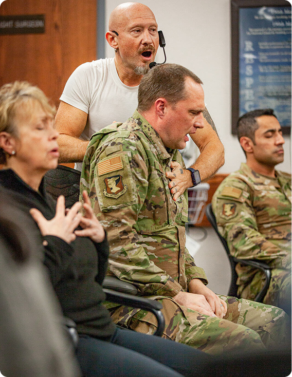 BBTRS in practice during a military session